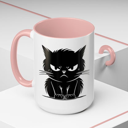 Angry Cat 2-Tone Coffee Mug