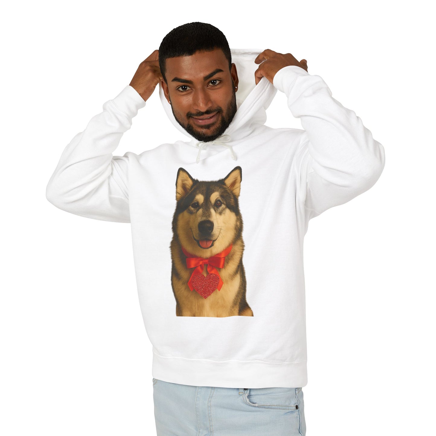 Cupid's Companion Malamute Unisex Lightweight Hoodie
