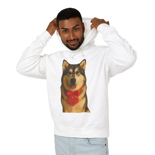 Cupid's Companion Malamute Unisex Lightweight Hoodie