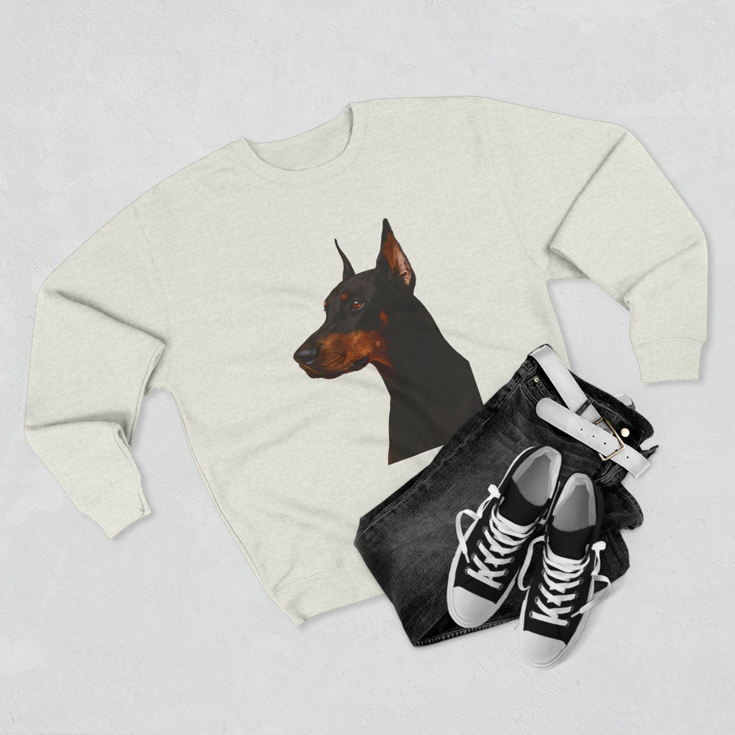 Doberman Head Unisex Crewneck Sweatshirt
