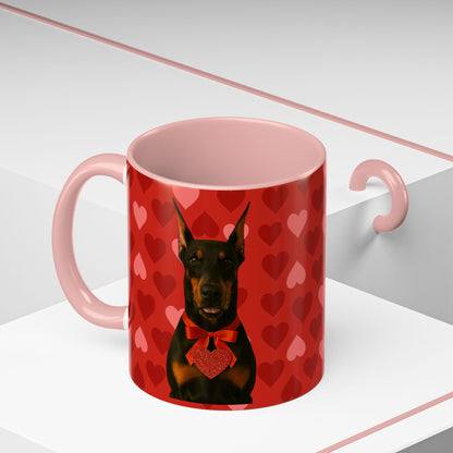 Cupid's Companion Doberman 2-Tone Coffee Mug