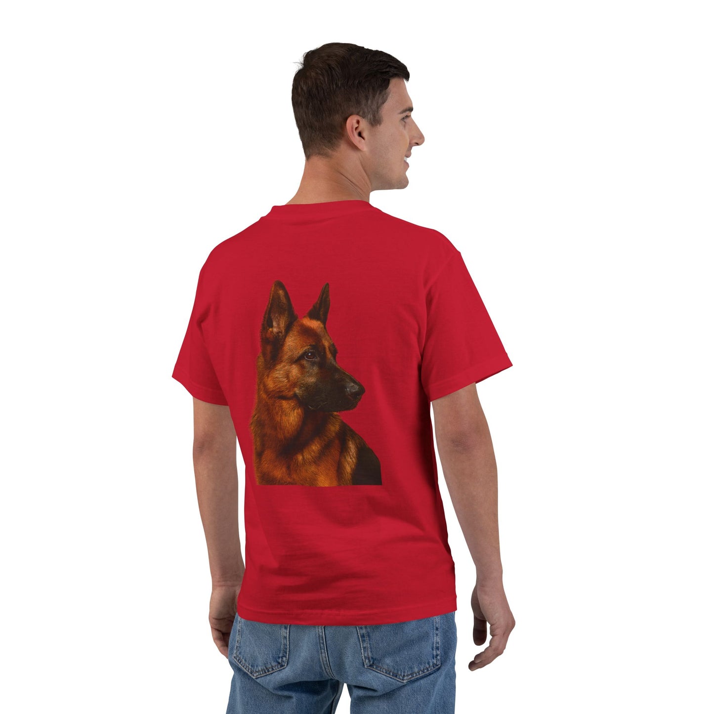 German Shepherd Head Men's Short-Sleeve Crewneck Tee