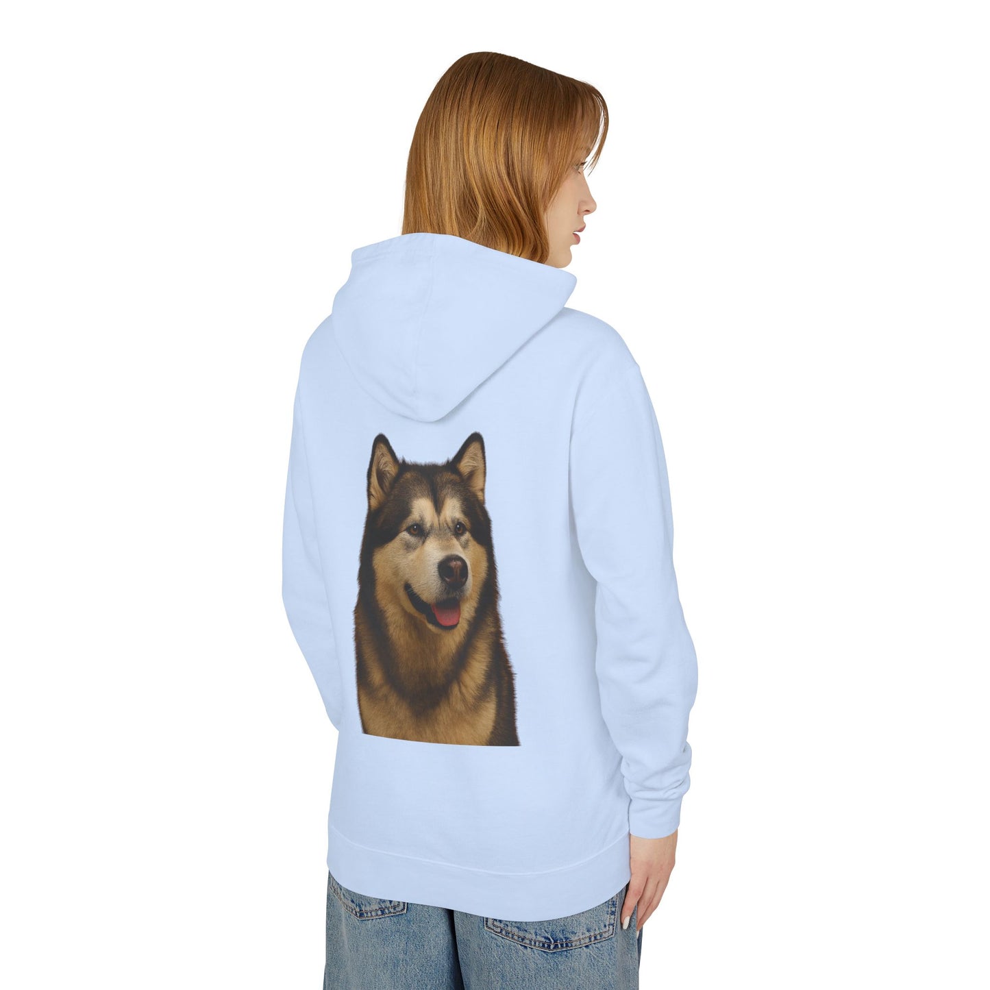 Malamute Head Unisex Lightweight Hoodie
