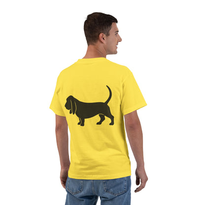 Basset Silhouette Men's Short-Sleeve Crewneck Tee