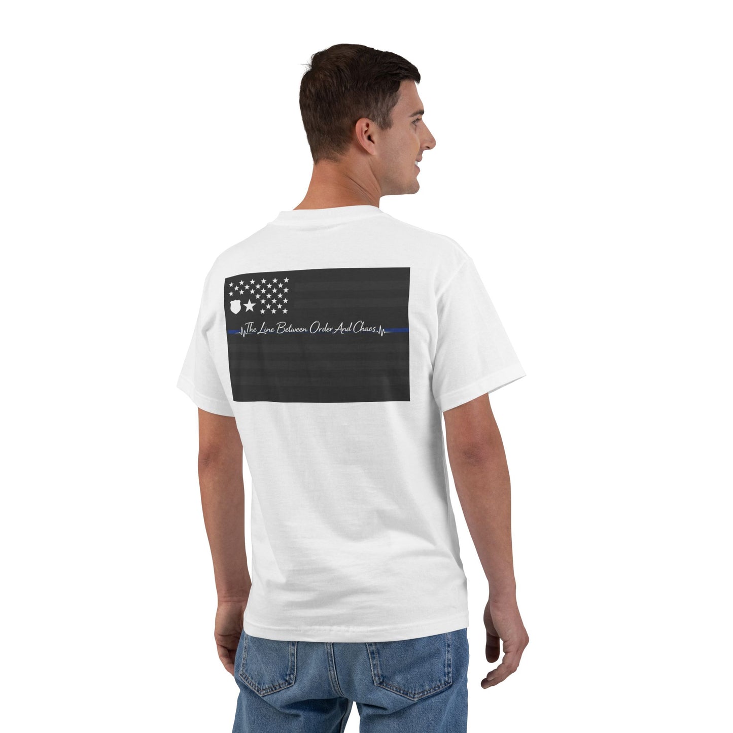 Thin Blue Line Men's Short-Sleeve Crewneck Tee