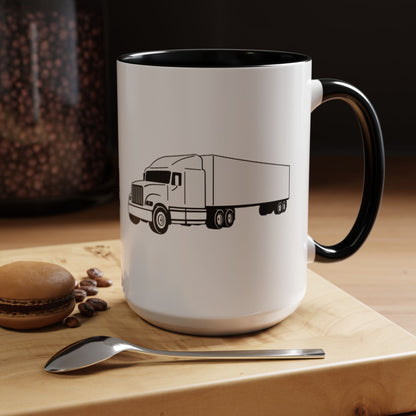 Semi Truck 2-Tone Coffee Mug