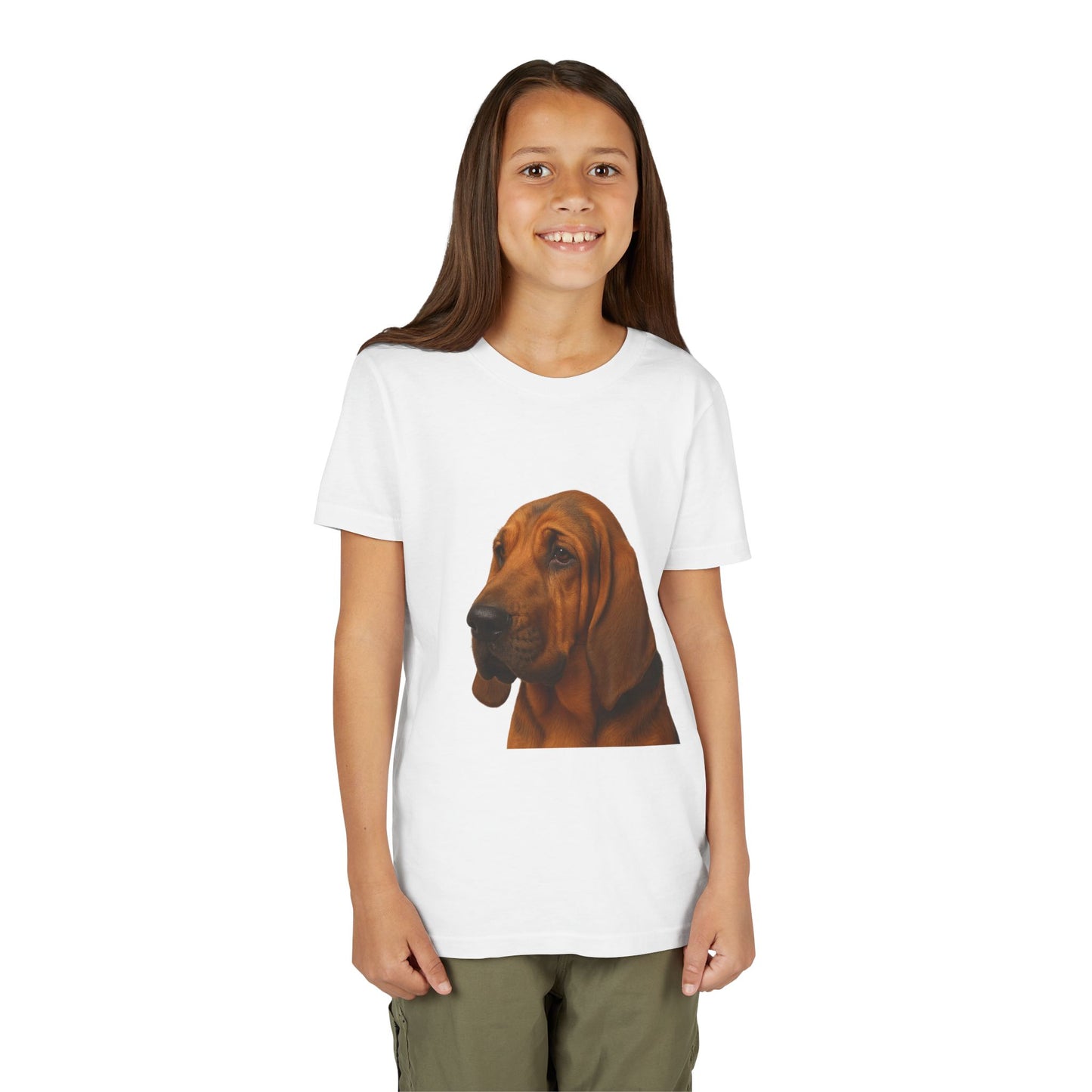 Bloodhound Head Youth Unisex Short Sleeve Crewneck Tee