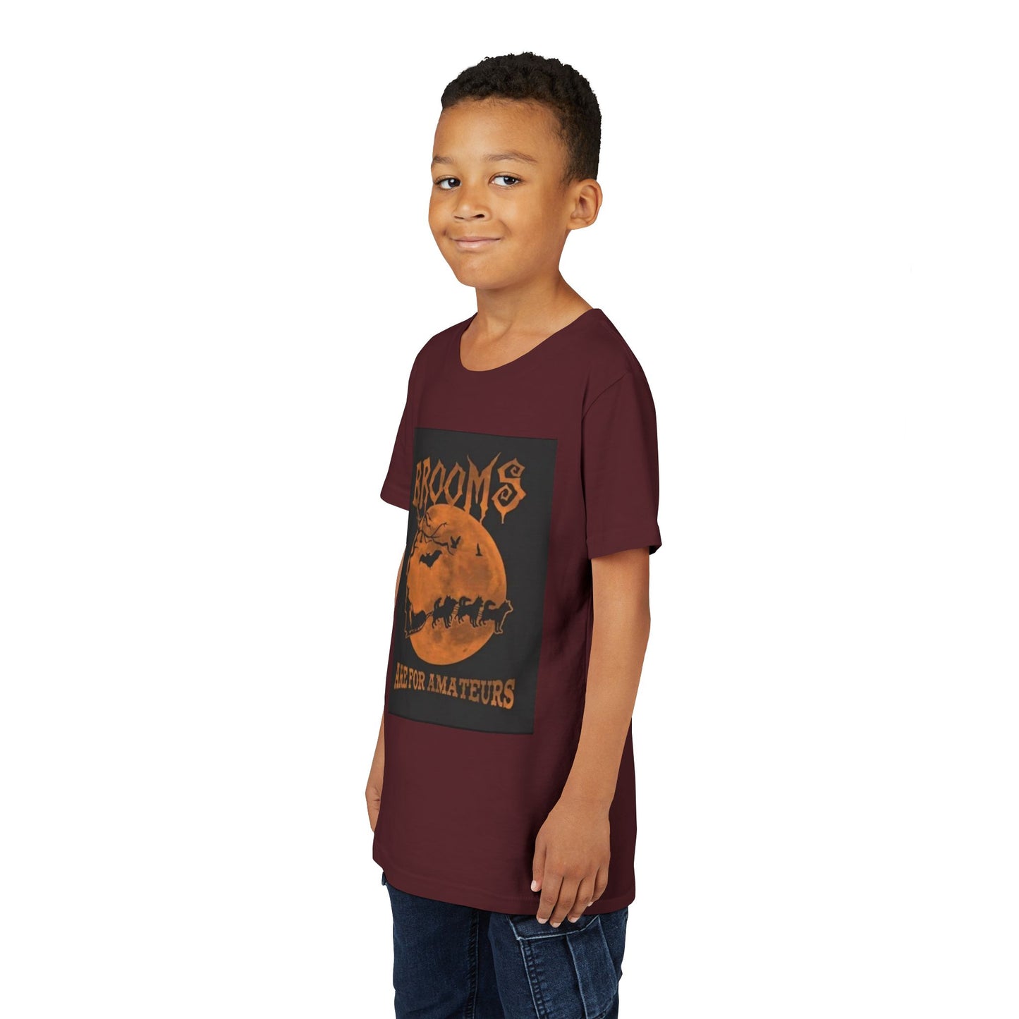 Brooms Are For Amateurs Youth Unisex Short Sleeve Crewneck Tee