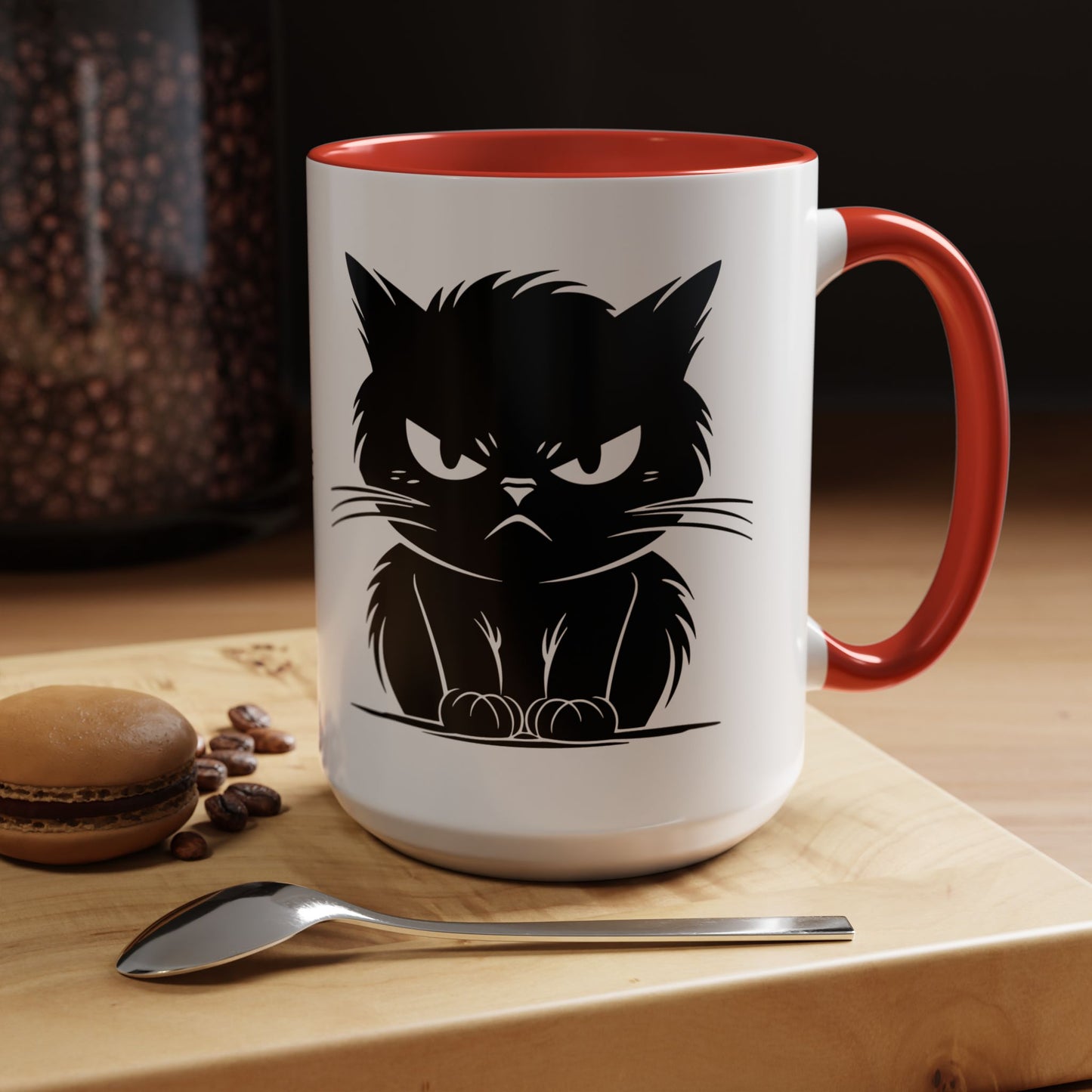 Angry Cat 2-Tone Coffee Mug