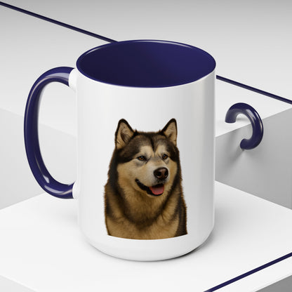 Malamute Head 2-Tone Coffee Mug