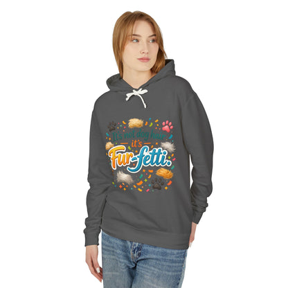 Fur-Fetti Dog Unisex Lightweight Hoodie