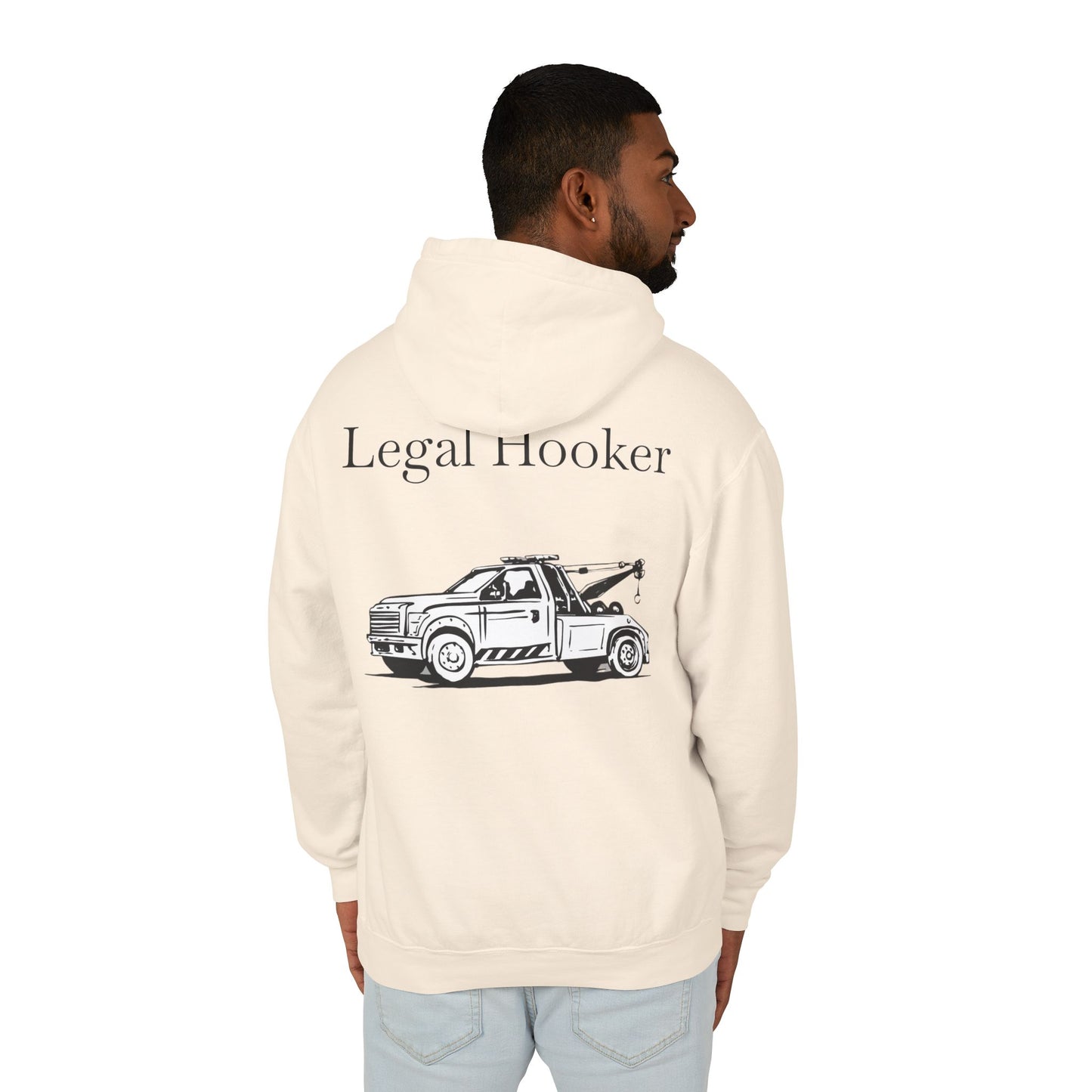 Legal H**ker Wheel Lift Tow Truck Unisex Lightweight Hoodie