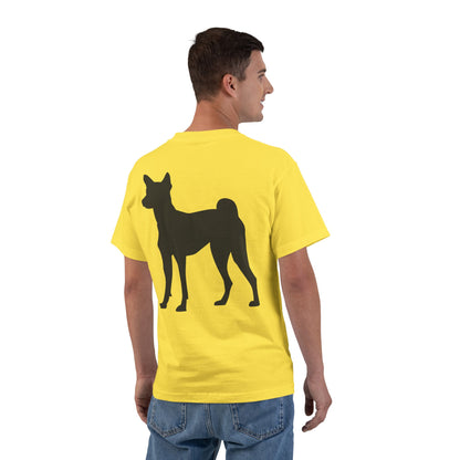 Basenji Silhouette Men's Short-Sleeve Crewneck Tee