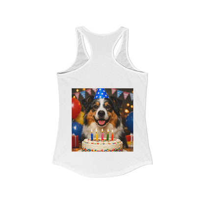 Birthday Buddy Aussie Women's Racerback Tank