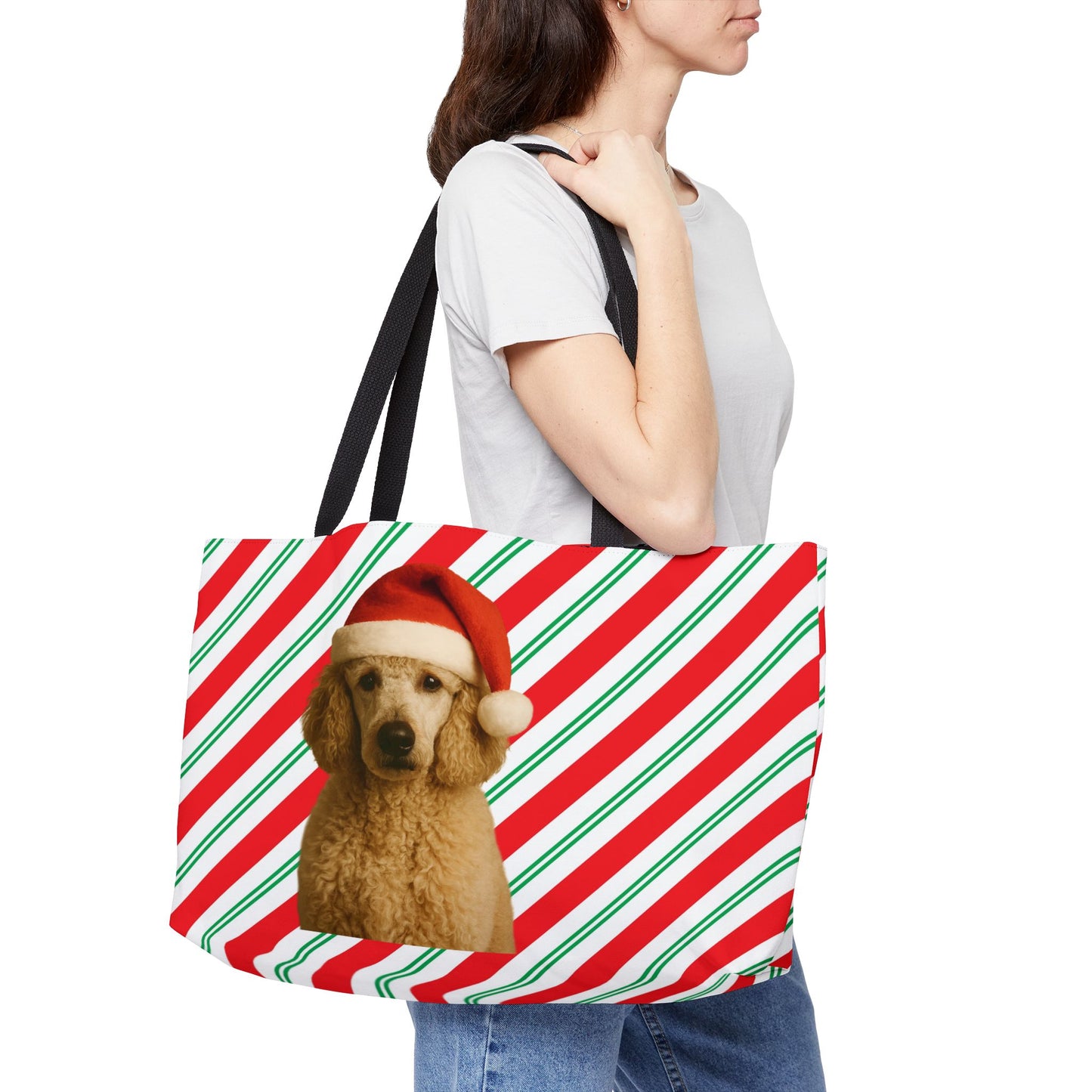 Santa Paws Poodle Weekender Tote Bag