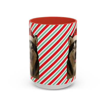 Santa Paws Malamute 2-Tone Coffee Mug
