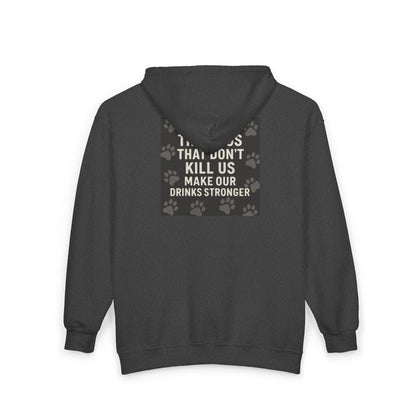Drinks Stronger Unisex Full Zip Hoodie