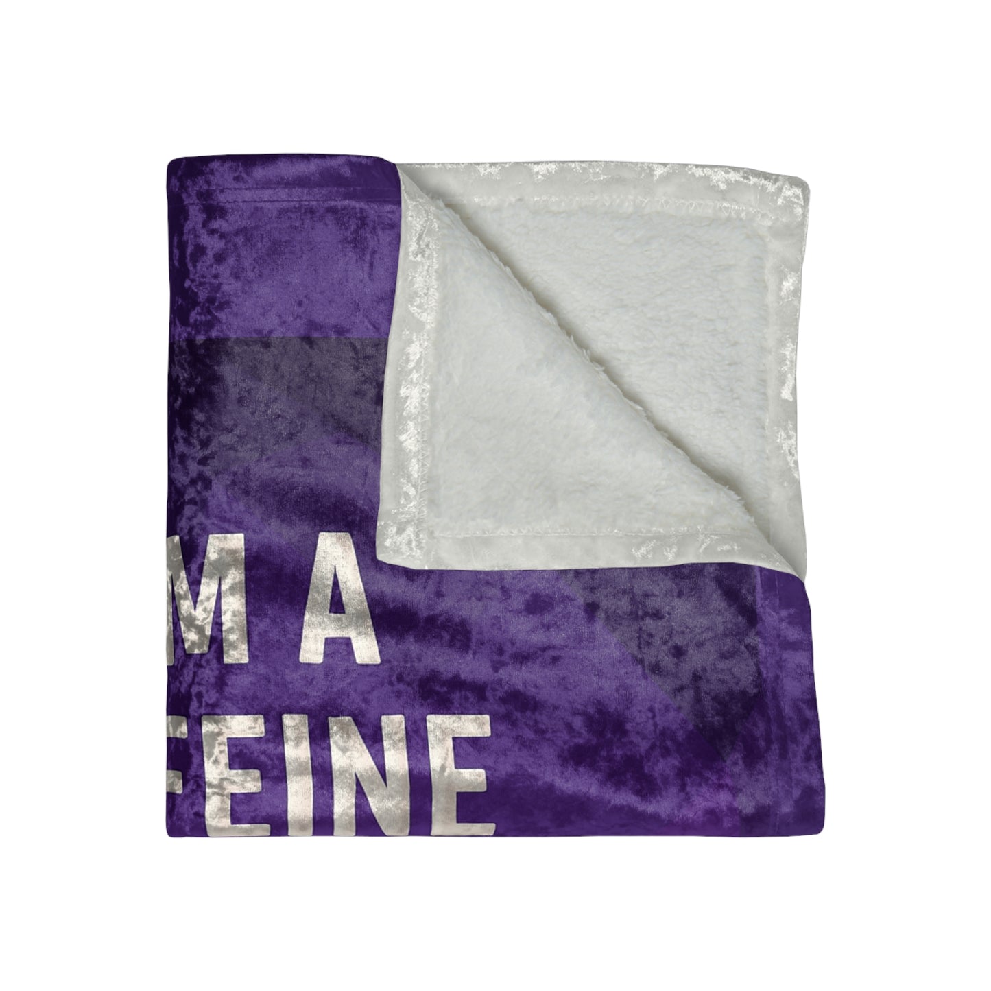 Caffeine Junkie Crushed Velvet Blanket