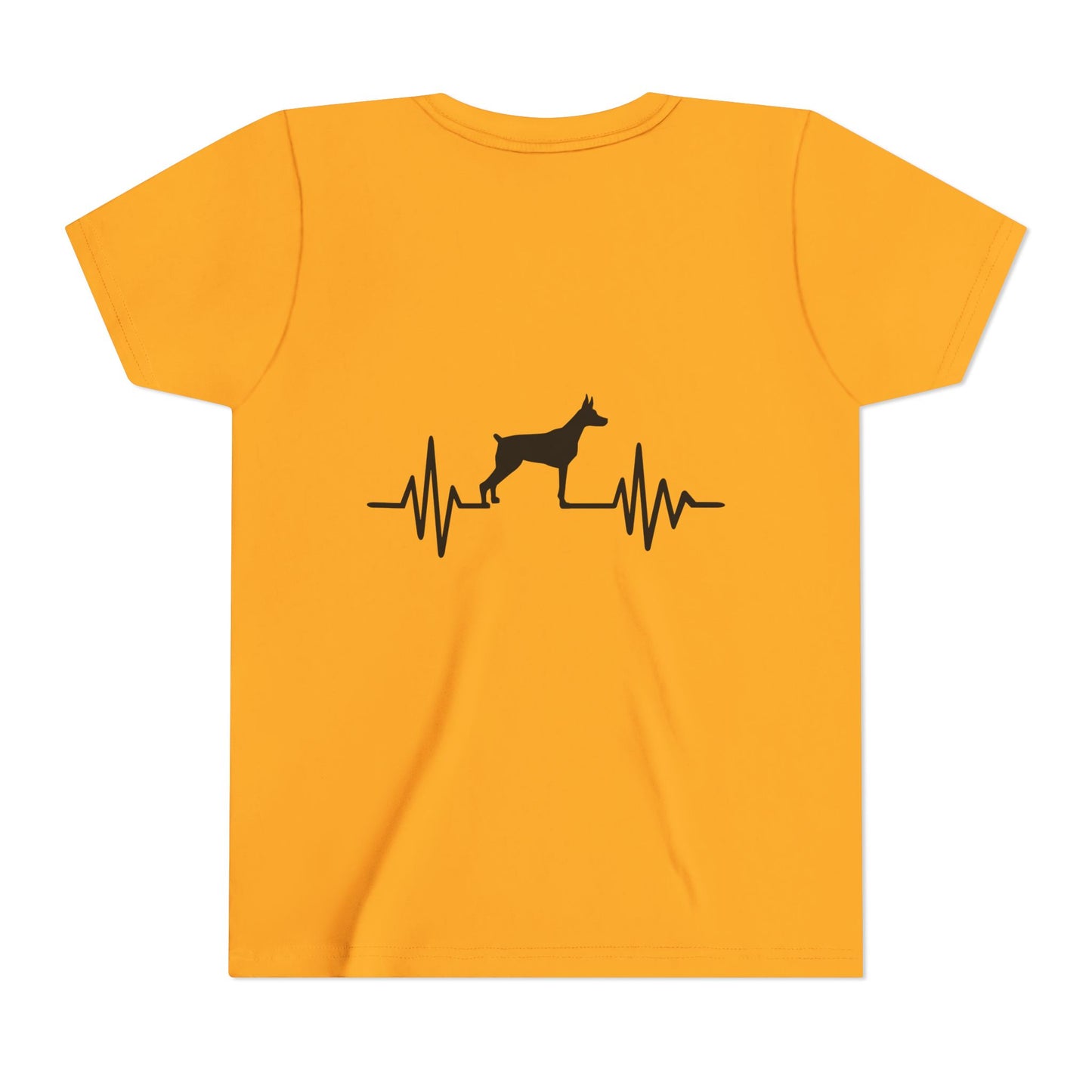 My Heart Beats For Dobermans Youth Unisex Short Sleeve Crewneck Tee