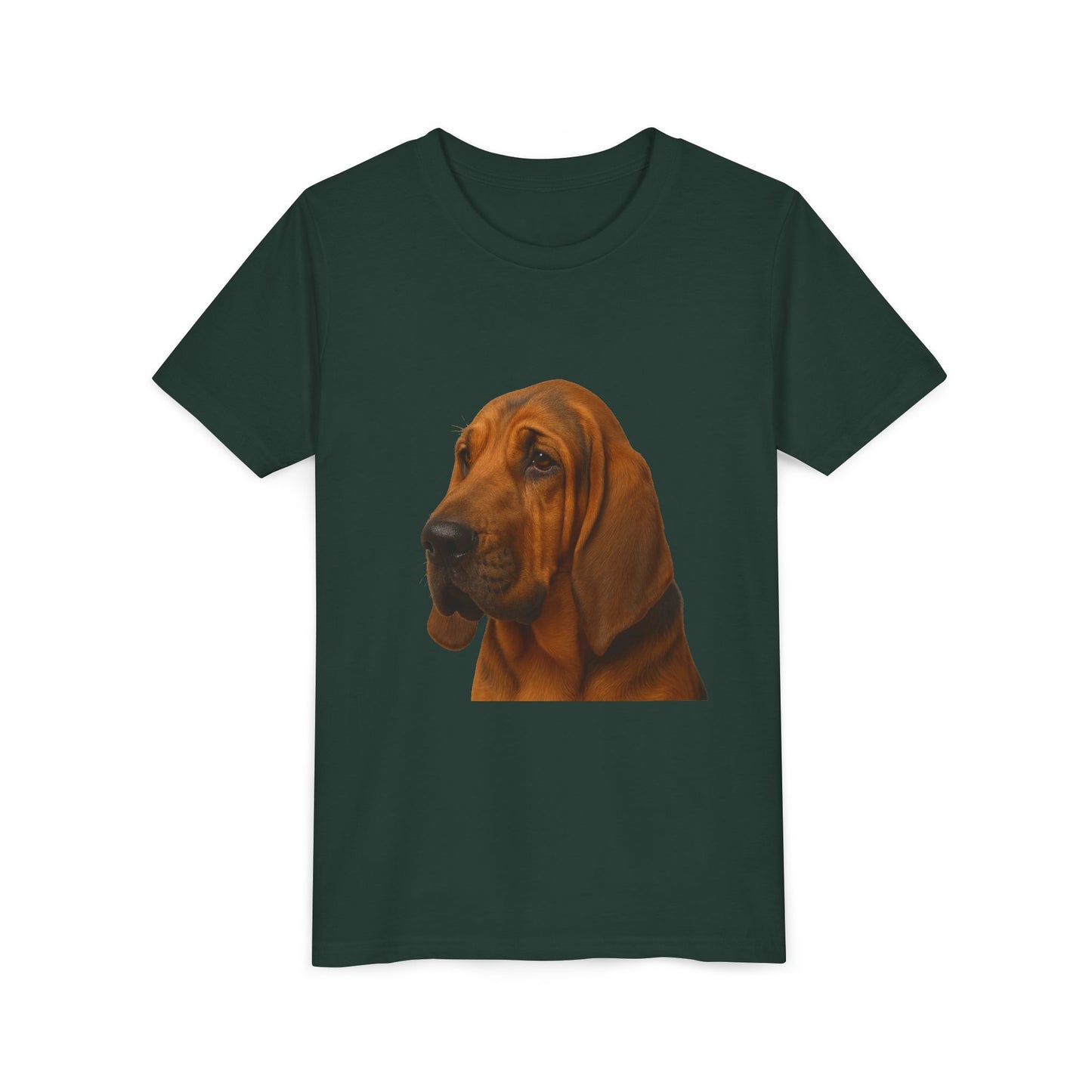 Bloodhound Head Youth Unisex Short Sleeve Crewneck Tee