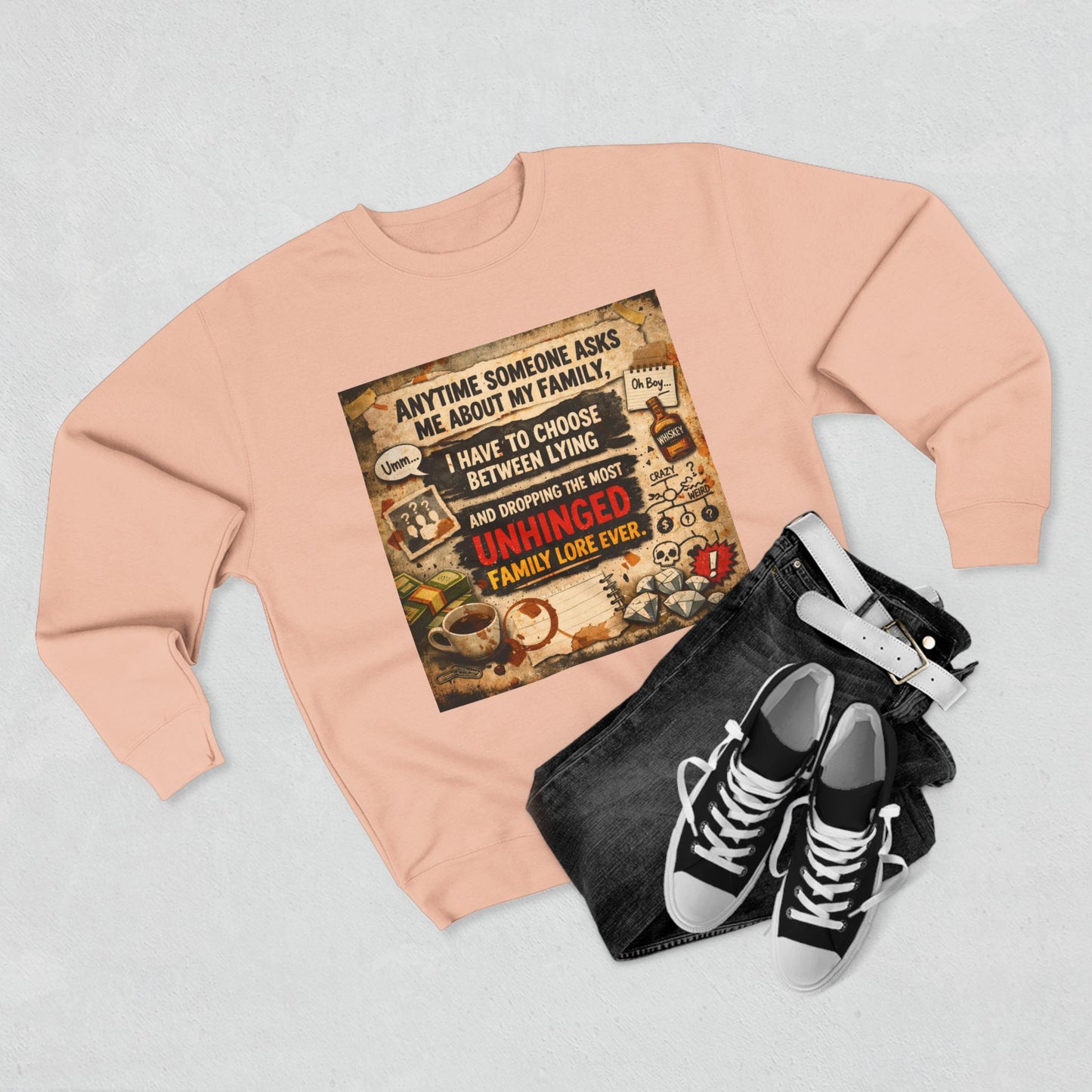 Unhinged Family Unisex Crewneck Sweatshirt