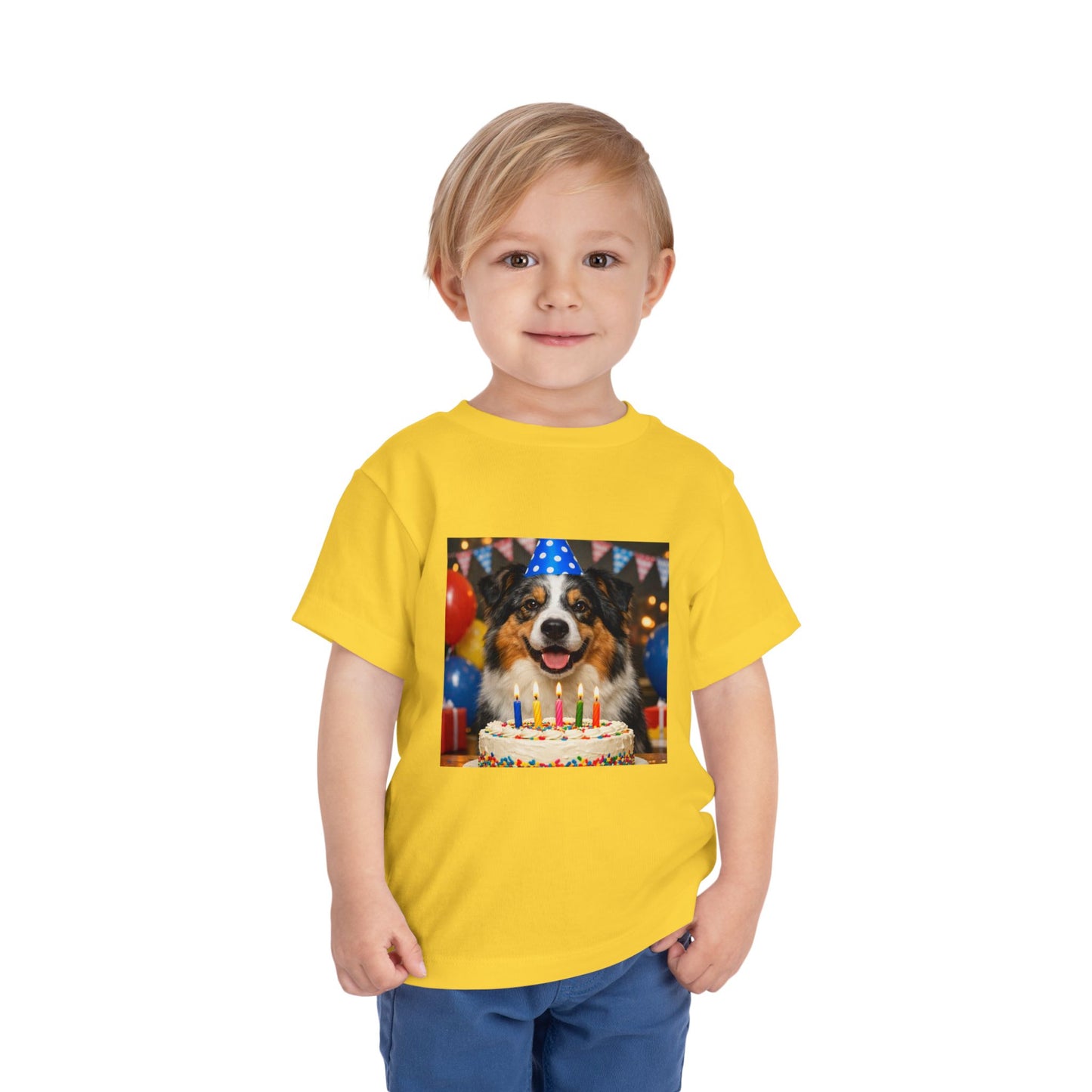 Birthday Buddy Aussie Toddler Unisex Short Sleeve Crewneck Tee