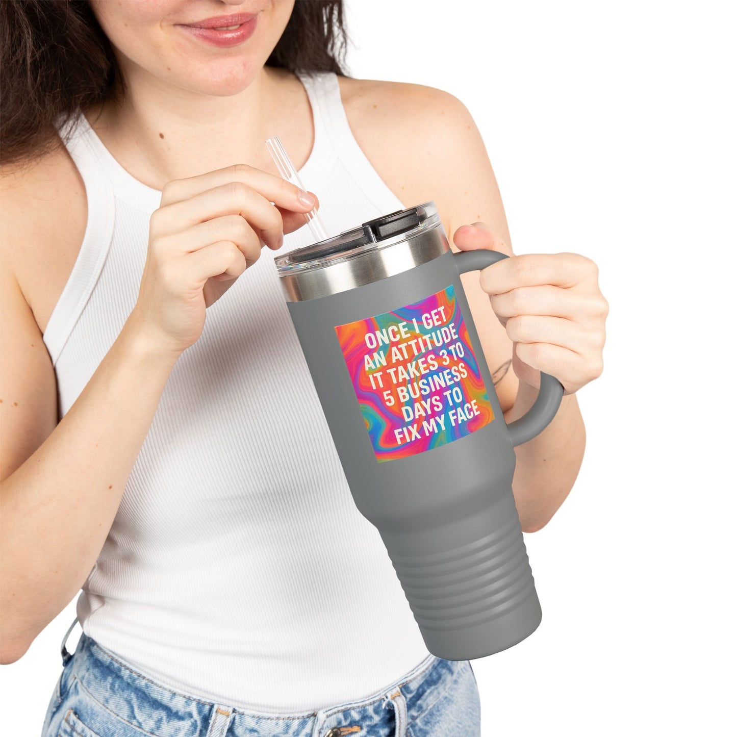 Fix My Face Insulated Travel Mug