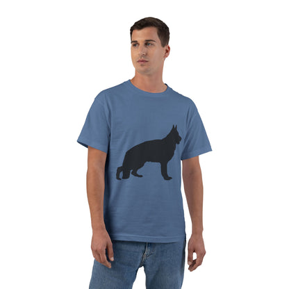 German Shepherd Silhouette Men's Short-Sleeve Crewneck Tee