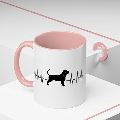 My Heart Beats For Bloodhounds 2-Tone Coffee Mug