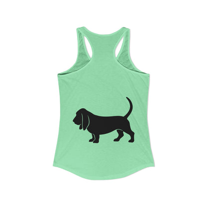 Basset Silhouette Women's Racerback Tank