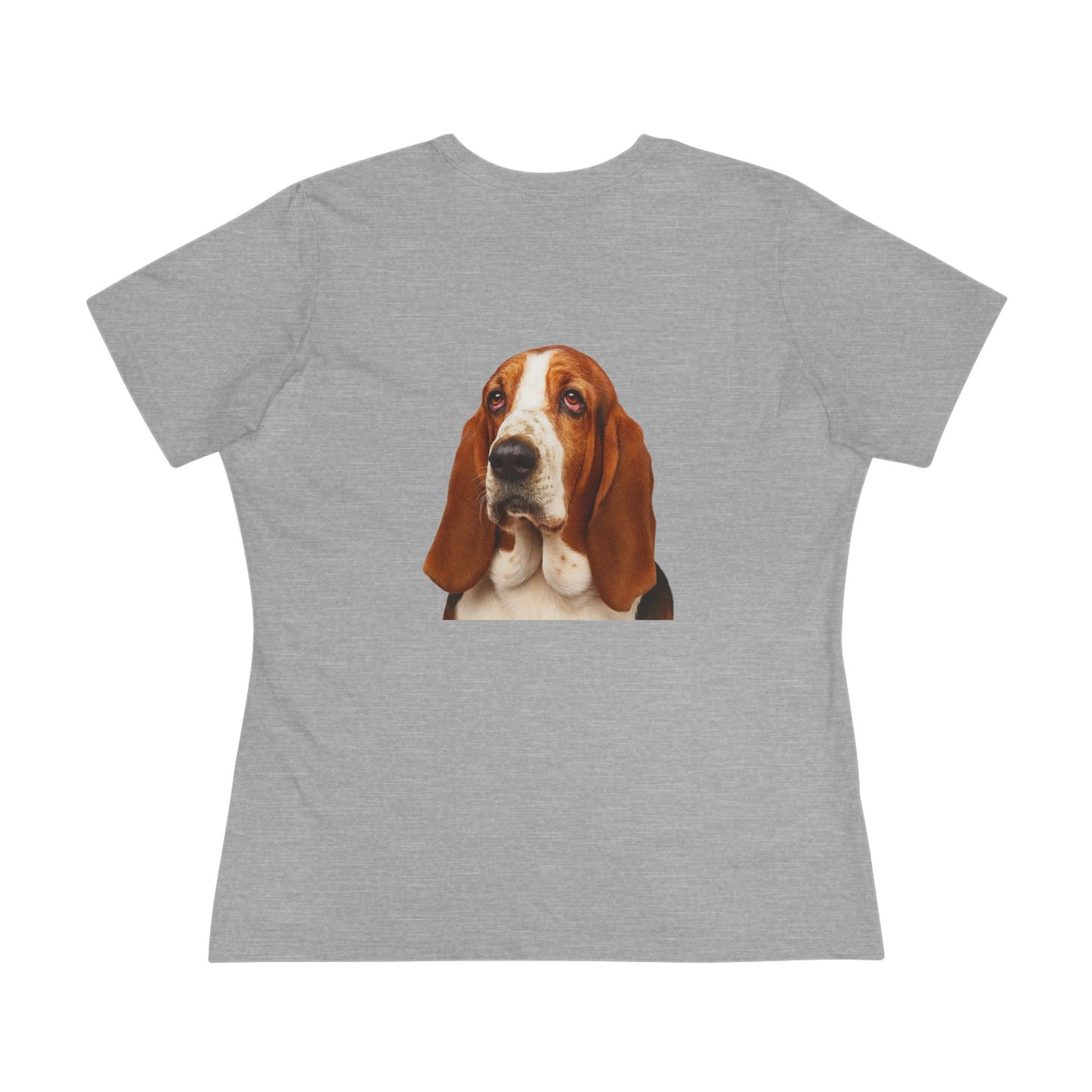 Basset Head Women's Short Sleeve Crewneck Tee