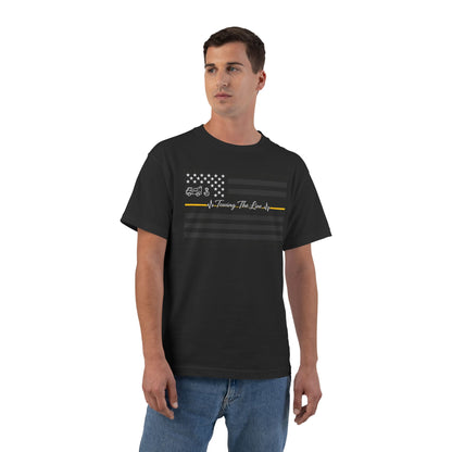 Thin Yellow Line Men's Short-Sleeve Crewneck Tee