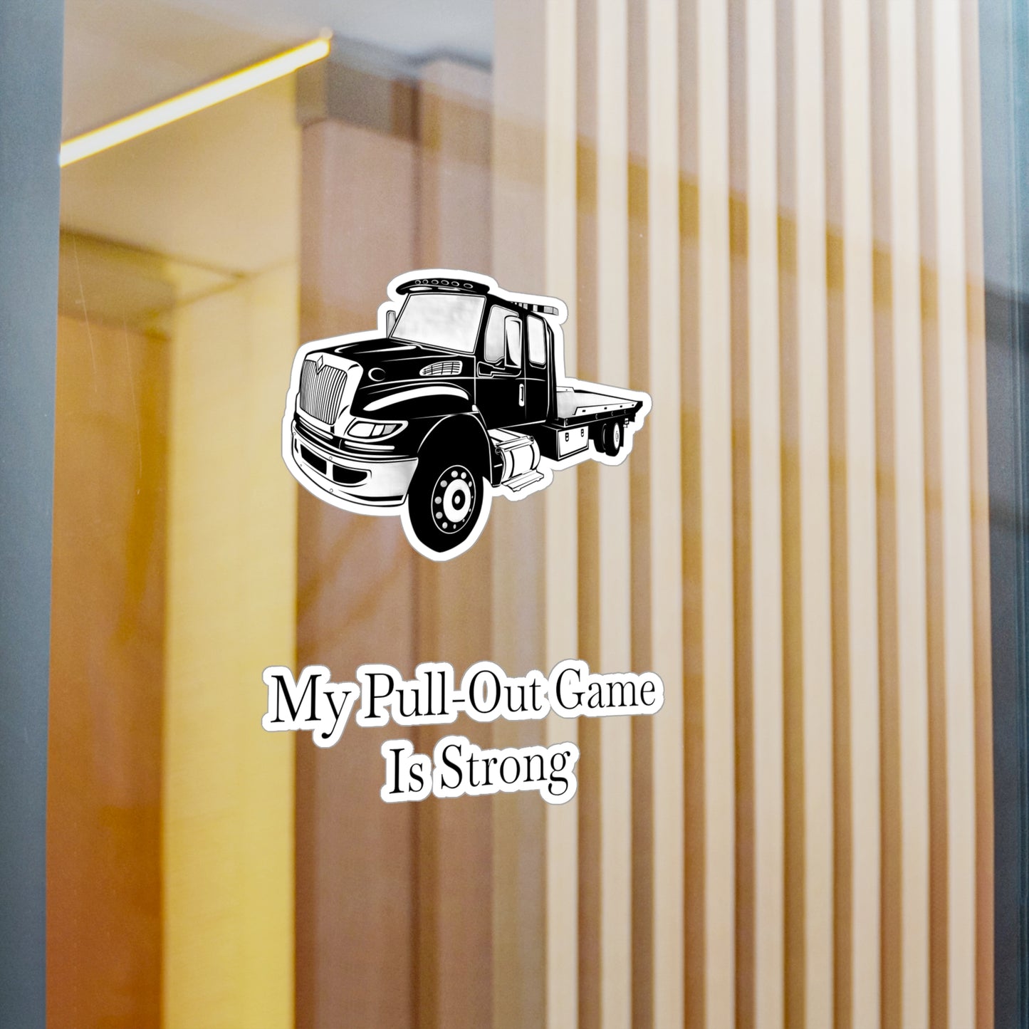 Pull Out Flatbed Tow Truck Vinyl Decal