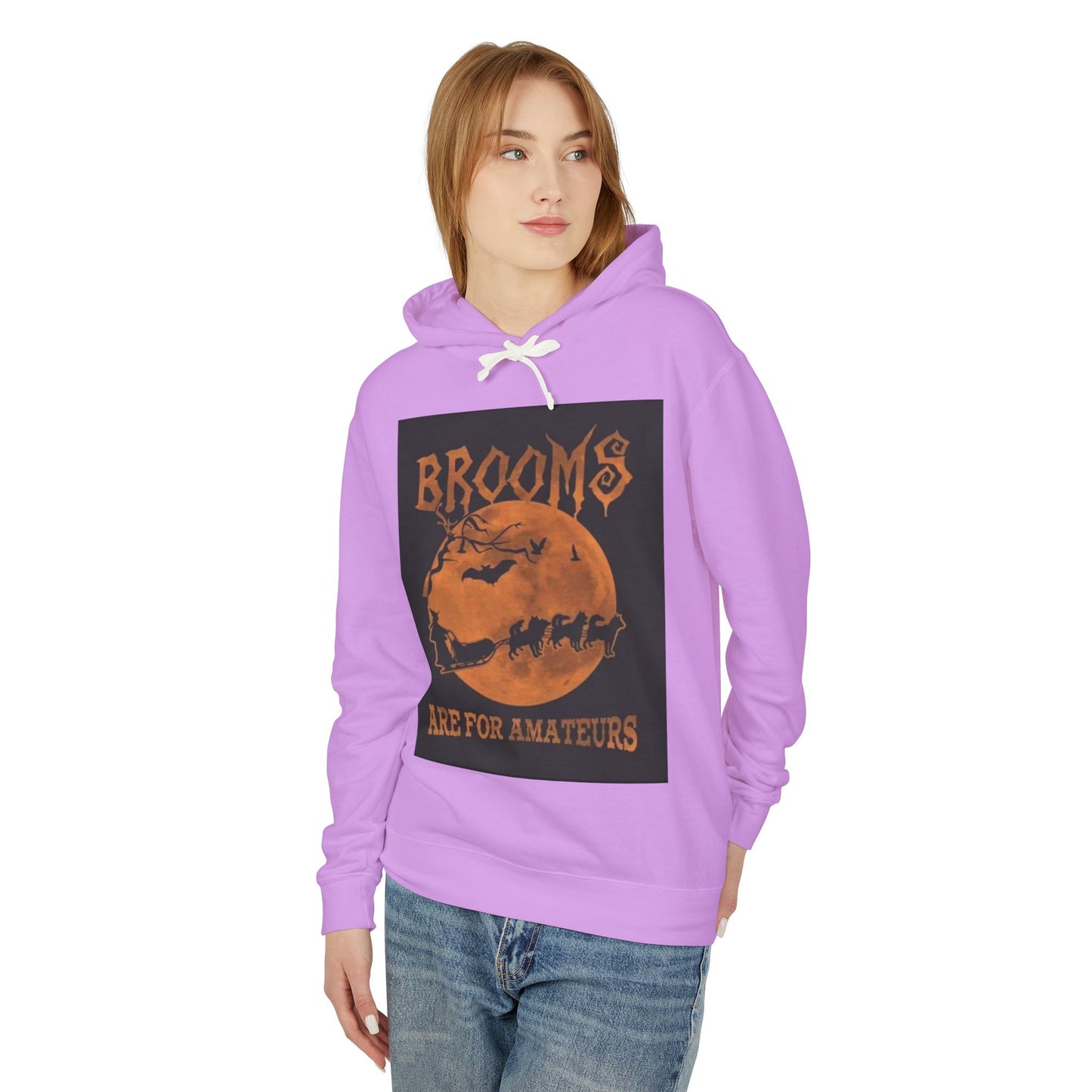 Brooms Are For Amateurs Unisex Lightweight Hoodie