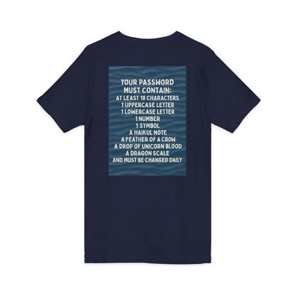 Password Unisex Short Sleeve V-Neck Tee