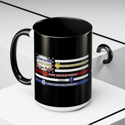 Slow Down Move Over Flag 2-Tone Coffee Mug