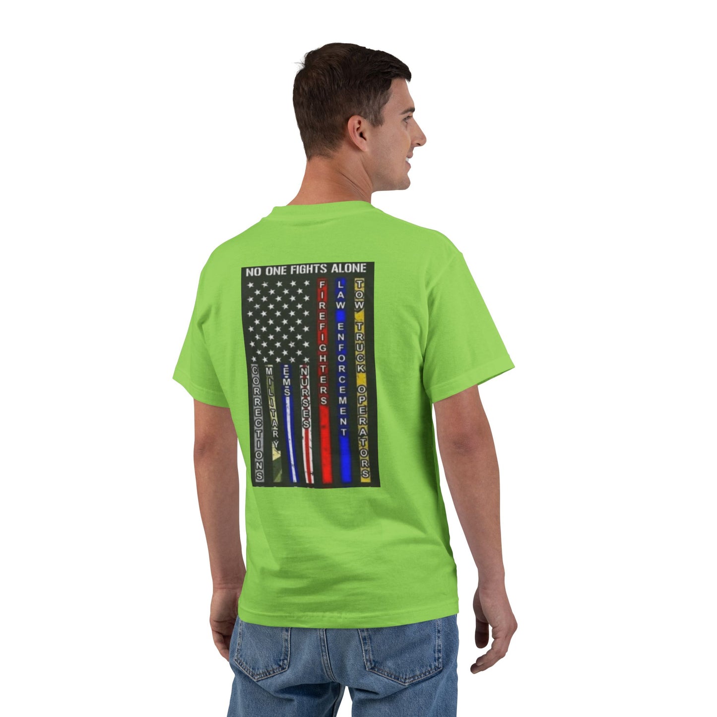 No One Fights Alone Men's Short-Sleeve Crewneck Tee
