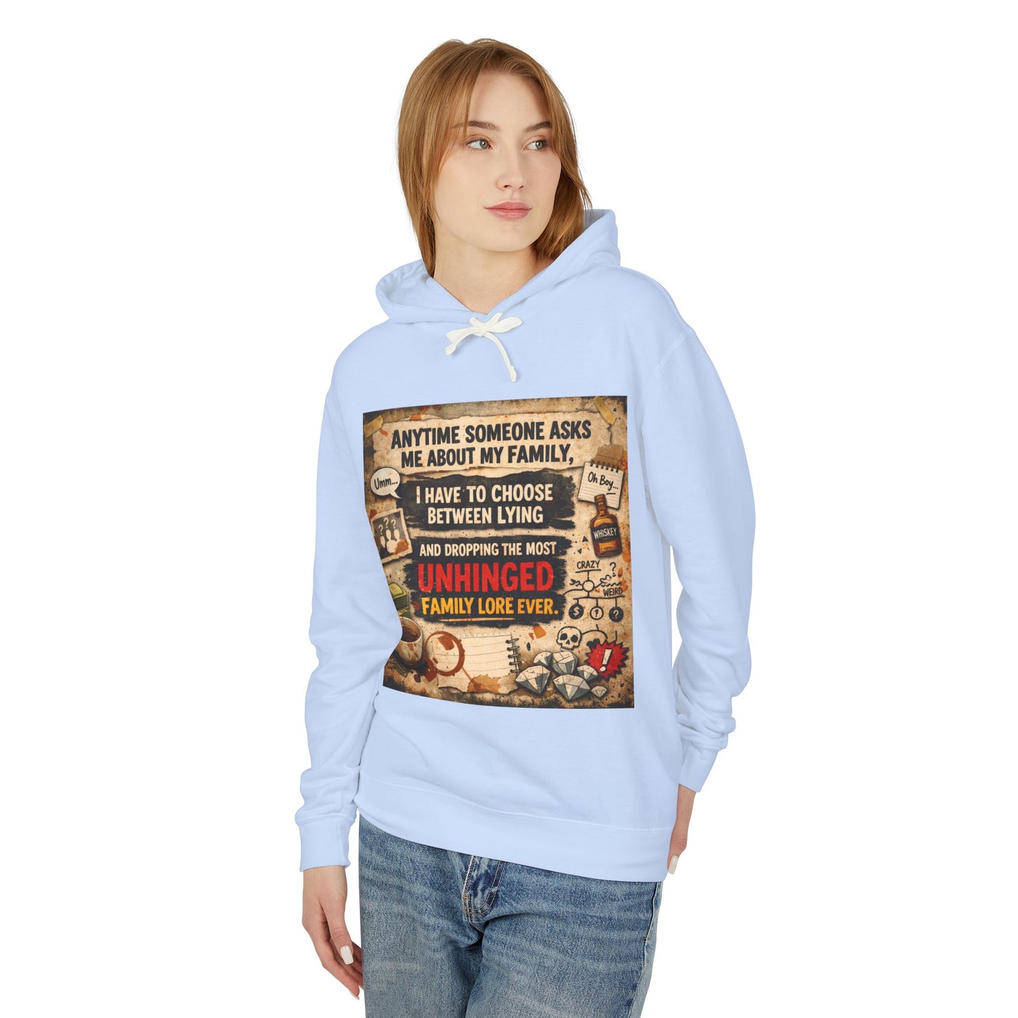 Unhinged Family Unisex Lightweight Hoodie