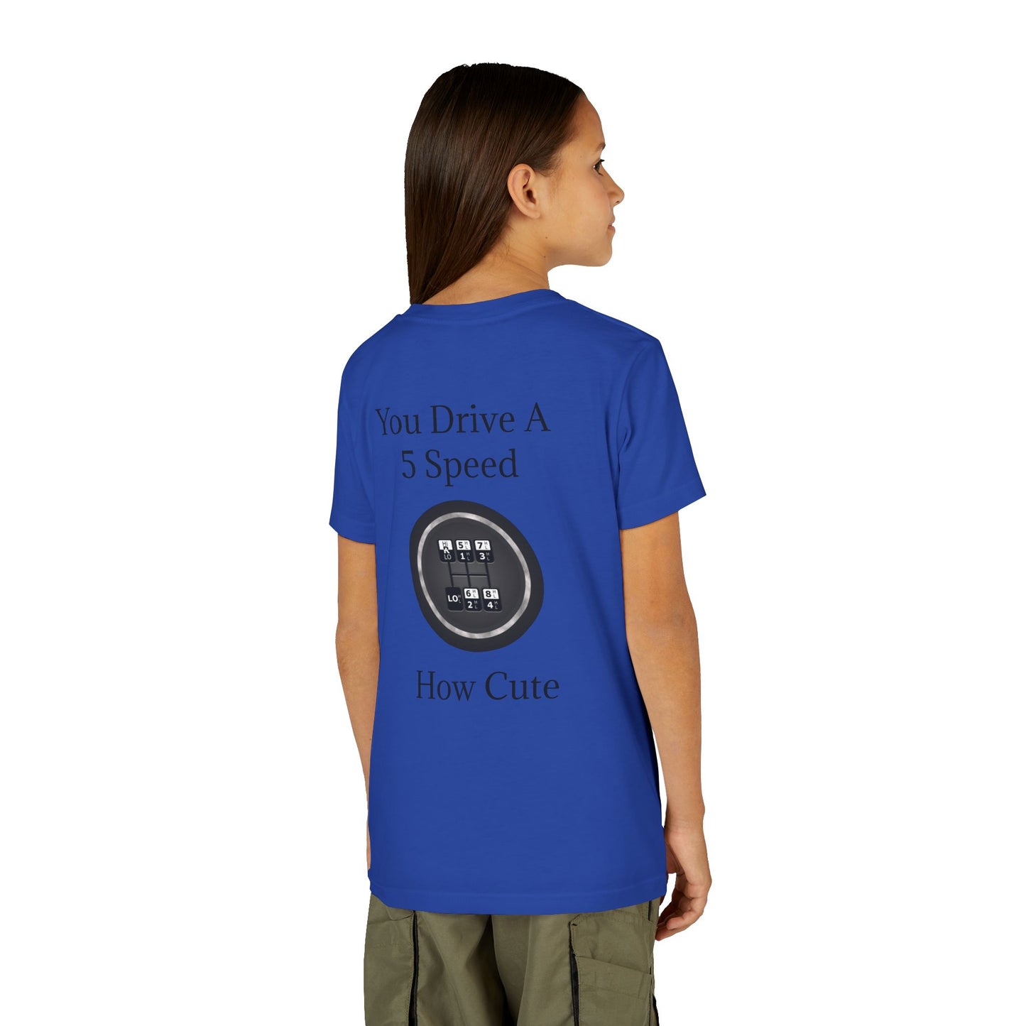 5 Speed How Cute Youth Unisex Short Sleeve Crewneck Tee