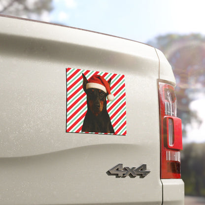 Santa Paws Doberman Indoor/Outdoor Magnet