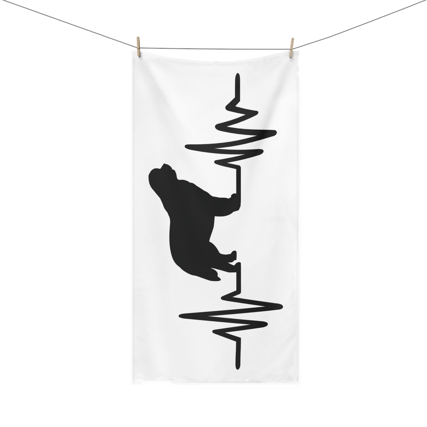 My Heart Beats For Newfies Mink-Cotton  Beach Towel