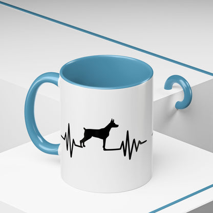 My Heart Beats For Dobermans 2-Tone Coffee Mug