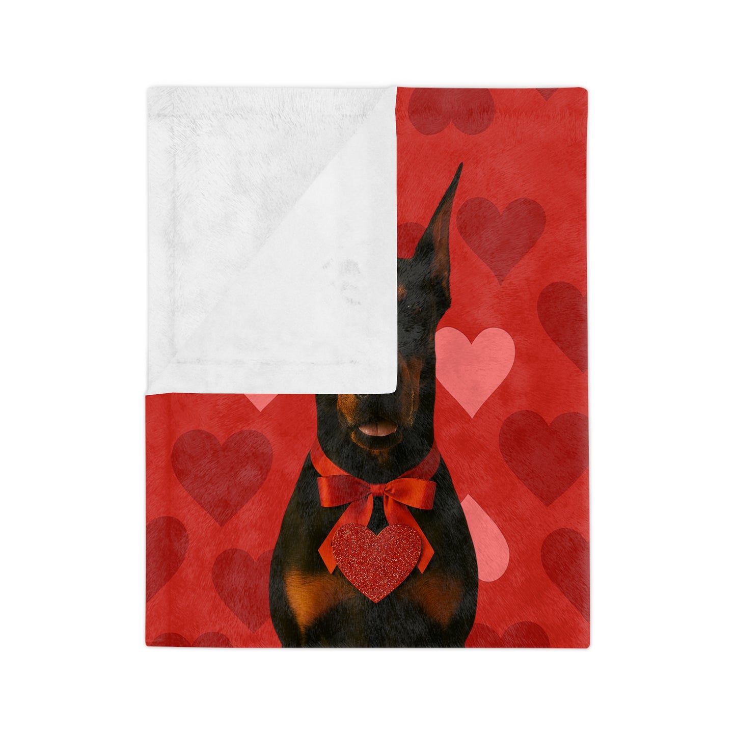 Cupid's Companion Doberman Velveteen Microfiber Blanket