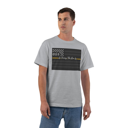 Thin Yellow Line Men's Short-Sleeve Crewneck Tee