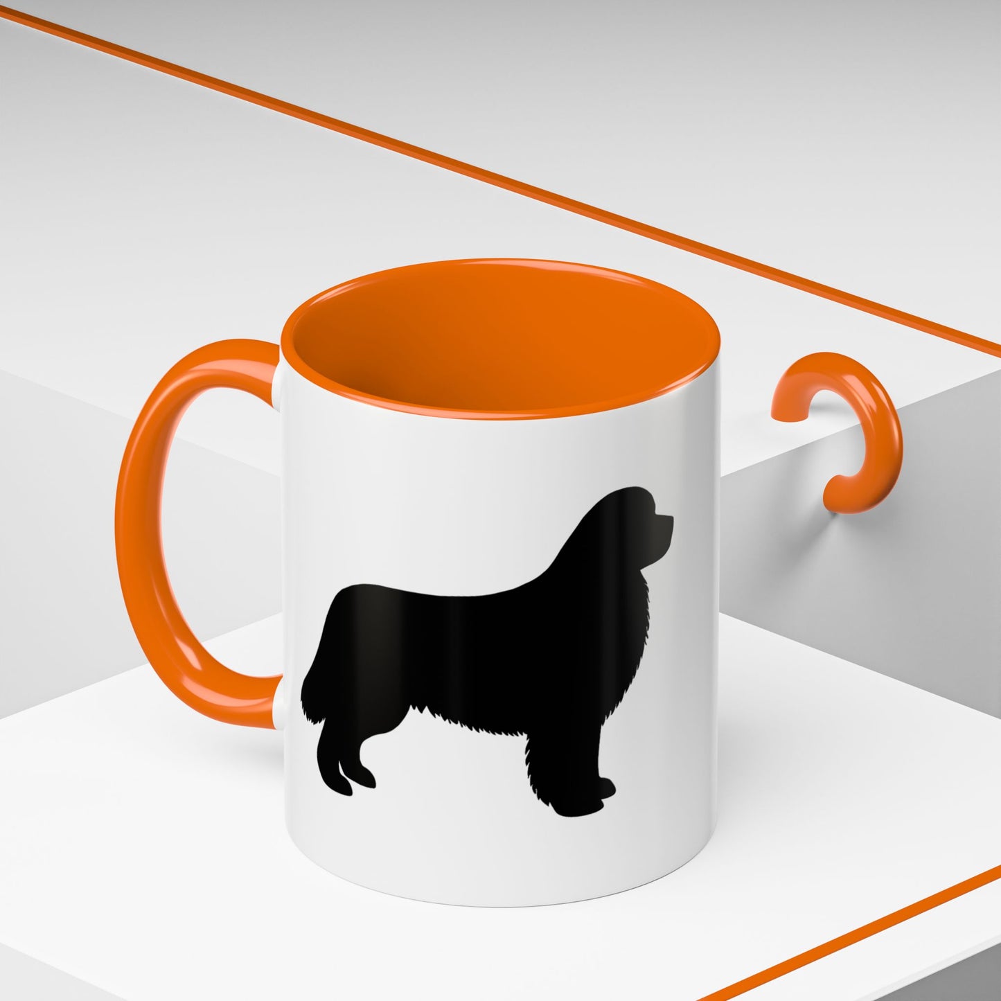 Newfie Silhouette 2-Tone Coffee Mug