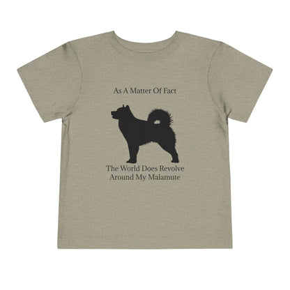 Matter Of Fact Malamute Toddler Unisex Short Sleeve Crewneck Tee
