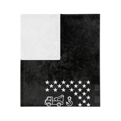 Thin Yellow Line Velveteen Microfiber Blanket