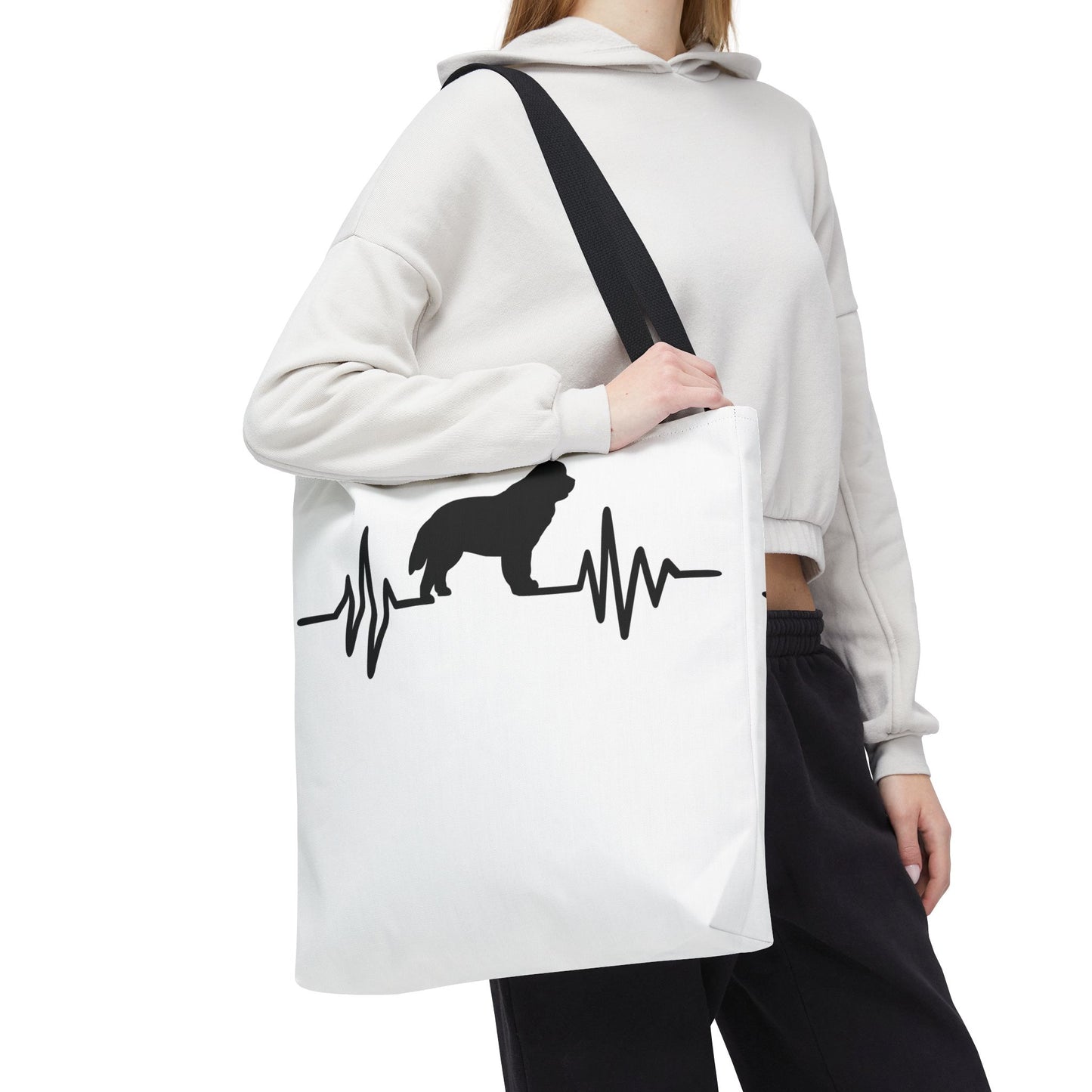 My Heart Beats For Newfies Tote Bag
