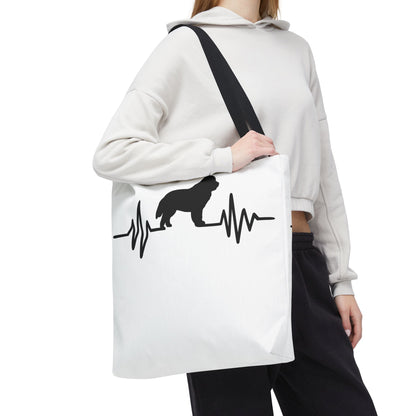 My Heart Beats For Newfies Tote Bag