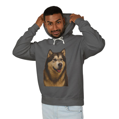 Malamute Head Unisex Lightweight Hoodie